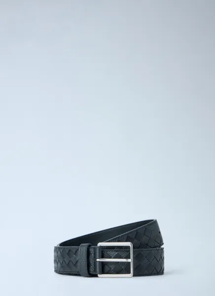 Woven Taurillon Leather Belt