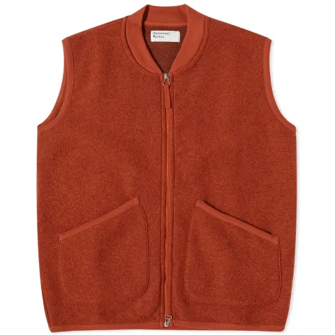 Wool Fleece Zip Waistcoat