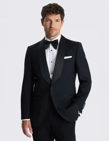 Moss Tailored Fit Wool Rich Tuxedo Jacket