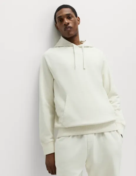 Marks & Spencer Pure Cotton Garment Dyed Hoodie Ecru