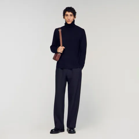 Wool and cashmere turtleneck jumper