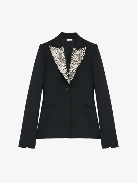 Chain Mail Embroidery Single-breasted Jacket