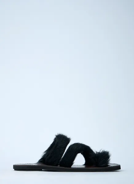 Wooled Leather Sandals