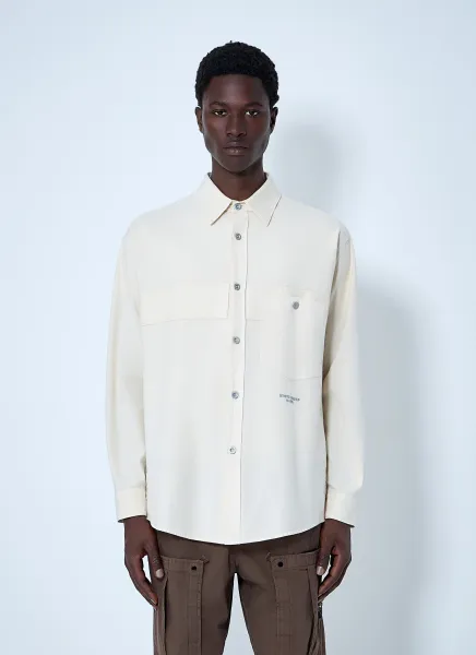 Long Sleeve Cotton Button-Down Shirt