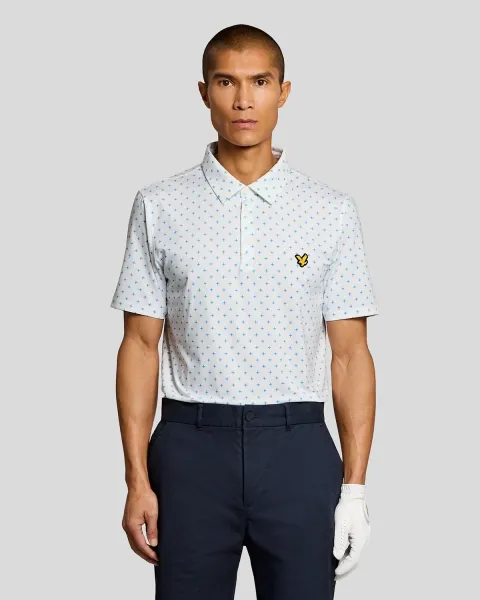 Lyle & Scott Cross Print Polo Shirt