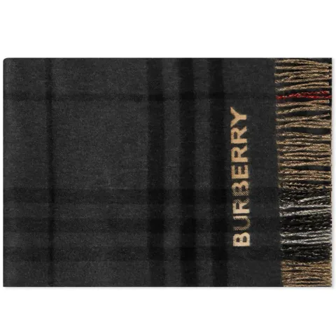 Split Panel Giant Check Scarf