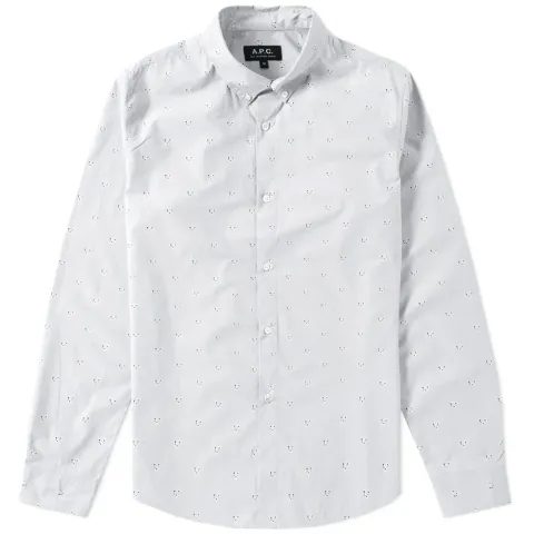 A.P.C. Button Down Flower Print Shirt