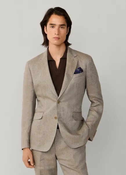 Linen Delave Hopsack Blazer