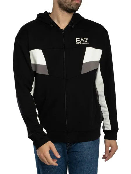 EA7 Emporio Armani Logo Jersey Zip Hoodie