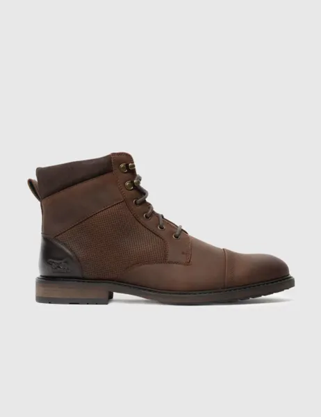 Rodd & Gunn Leather Military Boots Brown