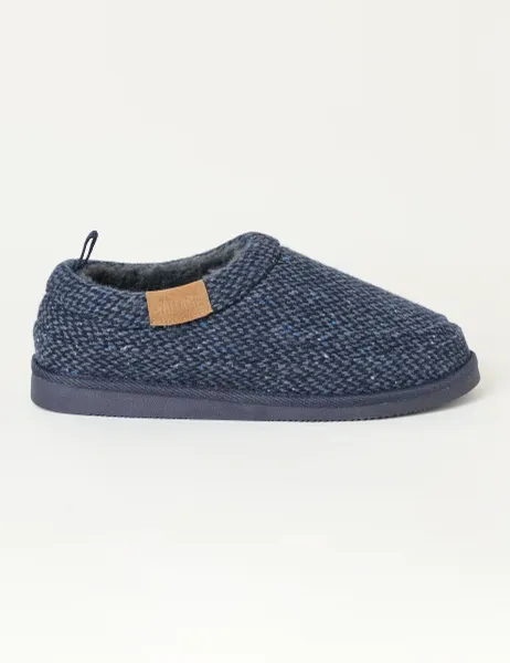 Flecked Mule Slippers Navy Mix
