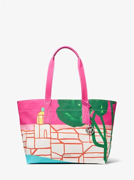 X Christina Zimpel Large Cotton Canvas Tote Bag