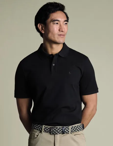 Charles Tyrwhitt Cotton Rich Pique Polo Shirt Black