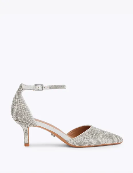 Carvela Sparkle Ankle Strap Stiletto Heel Court Shoes