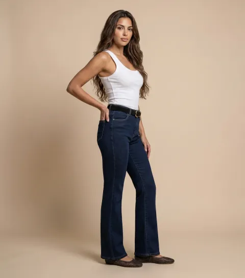Women's Dark Blue Bootcut Jeans