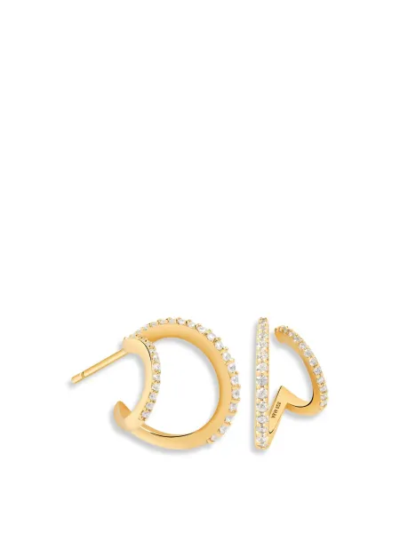 Astrid & Miyu Illusion Crystal Hoops 18kt Gold