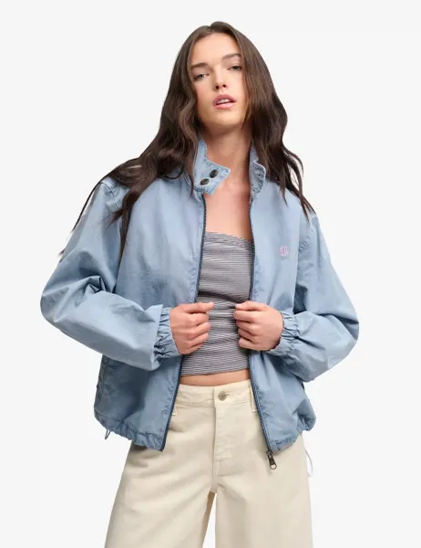 Superdry & Co Pure Cotton Relaxed Harrington Jacket Blue