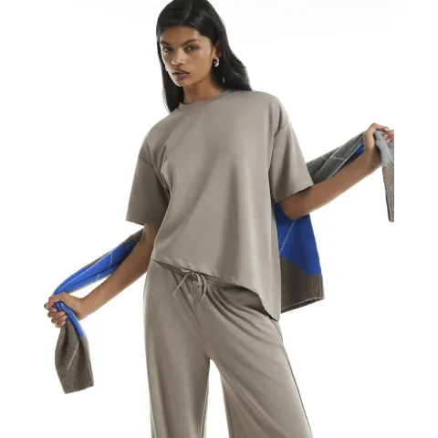 River Island Premium Asymmetric Short Sleeve T-Shirt