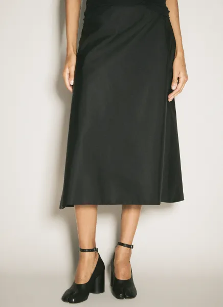 Twill Midi Skirt
