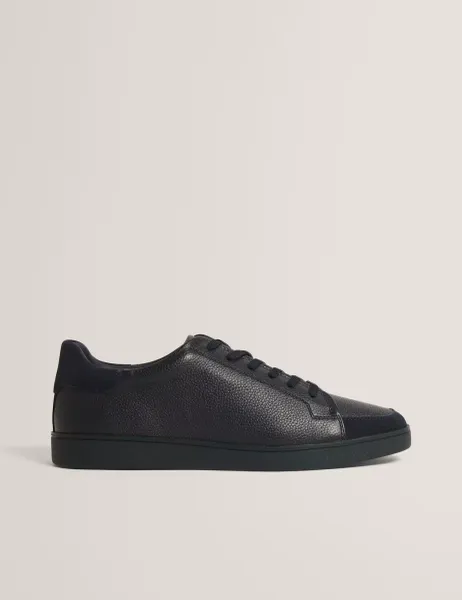 Ted Baker Leather Lace Up Trainers Navy