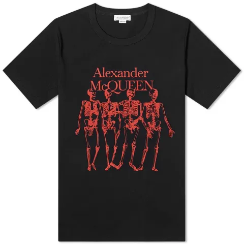 Skeleton Print Oversize Logo T-Shirt