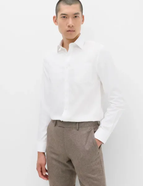 Marks & Spencer Slim Fit Ultimate Non Iron Pure Cotton Shirt White