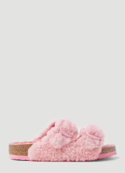 Arizona Big Buckle Shearling Sandals