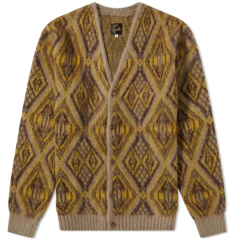 Mohair Geometric Diamond Cardigan