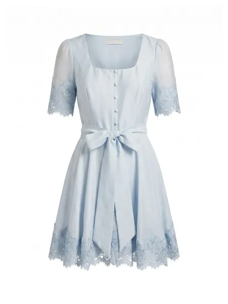 Forever New Alana Lace Trim Mini Dress