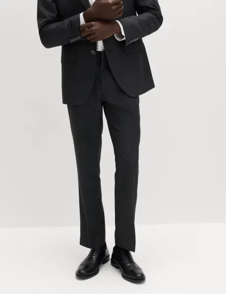 Marks & Spencer Regular Fit Suit Trousers Charcoal