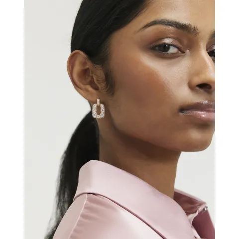 River Island Diamond Simulant Door Knocker Earrings