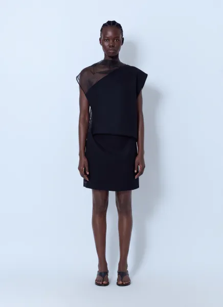 Sheer Overlay Dress
