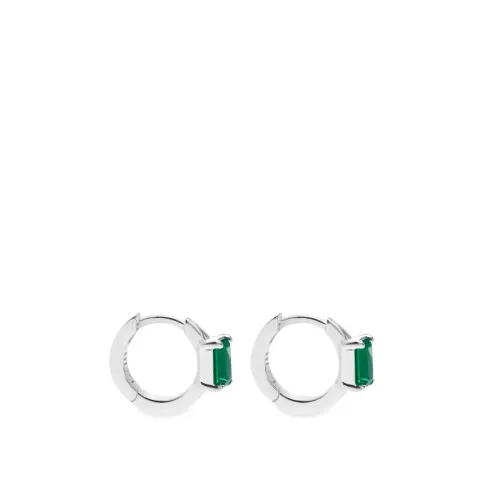 Emerald Cut Hoop Earrings