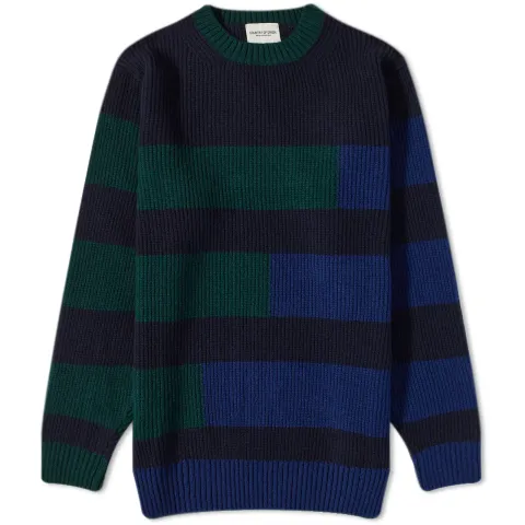 Stepped Stripe Crew Knit