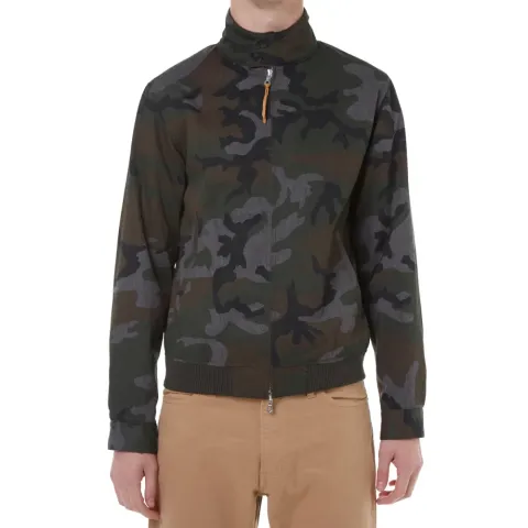 Camo Print Harrington Jacket