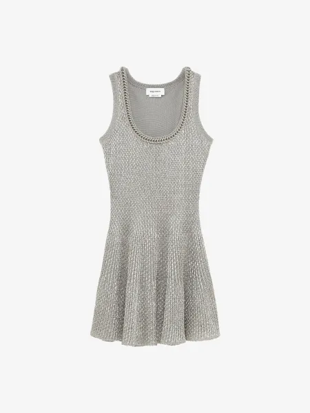 Metallic Knit Mini Dress