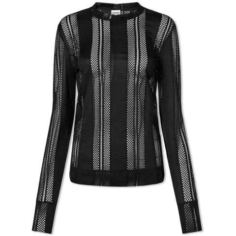 Long Sleeve Mesh Top