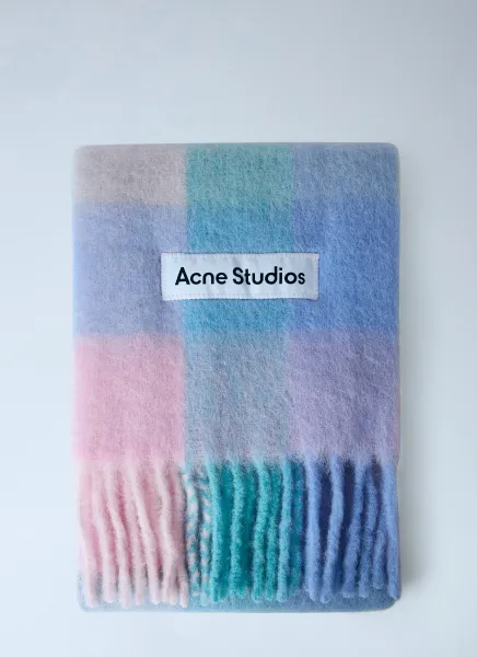 Acne Studios Mohair Checked Scarf