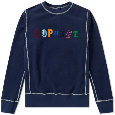 SOPHNET. Reversible Colour Stitch Crew Sweat