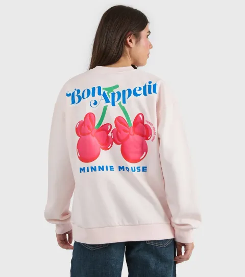 Women's Pink Disney Minnie Mouse Sweatshirt
