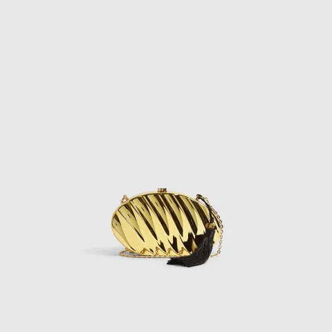 River Island Wave Tassel Hard Clutch Bag