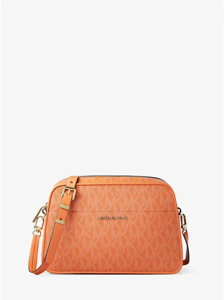 Jet Set Small Signature Logo Camera Crossbody Bag