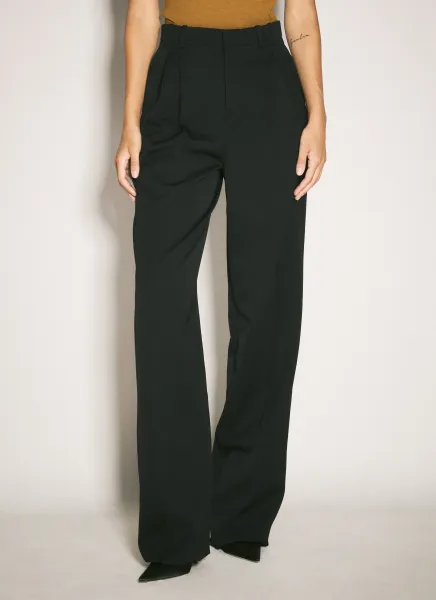 Wide-Leg Wool Pants
