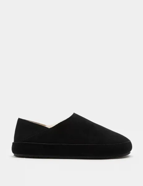 Autograph Suede Mule Slippers with Freshfeet Black