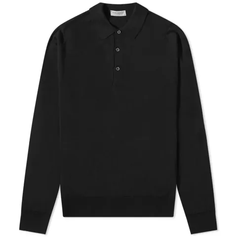 Merino Long Sleeve Knit Polo
