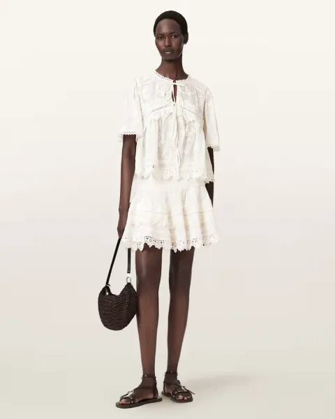 Lillith Embroidered Mini Skirt