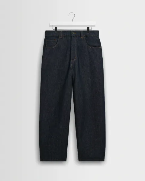 Ramsdale - Dark Indigo Rinse Barrel Fit Denim Jeans
