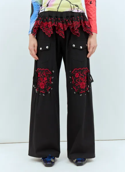 Frill Cotton Pants