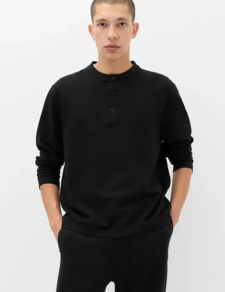 Marks & Spencer Air-Yarn Relaxed Henley Jumper