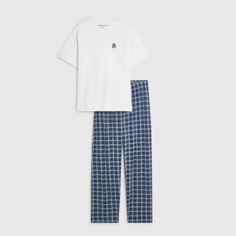 River Island Cotton Check Loungewear Set